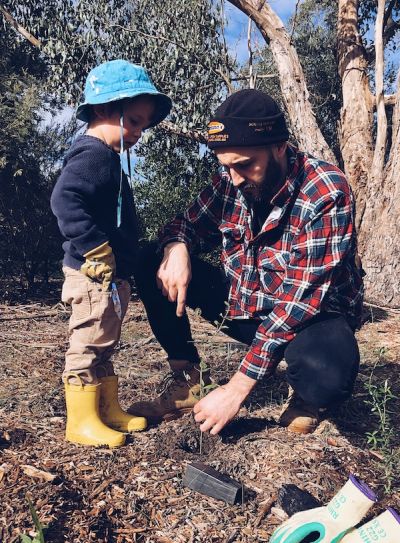 father and son funding for tree planting